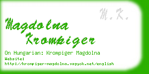 magdolna krompiger business card